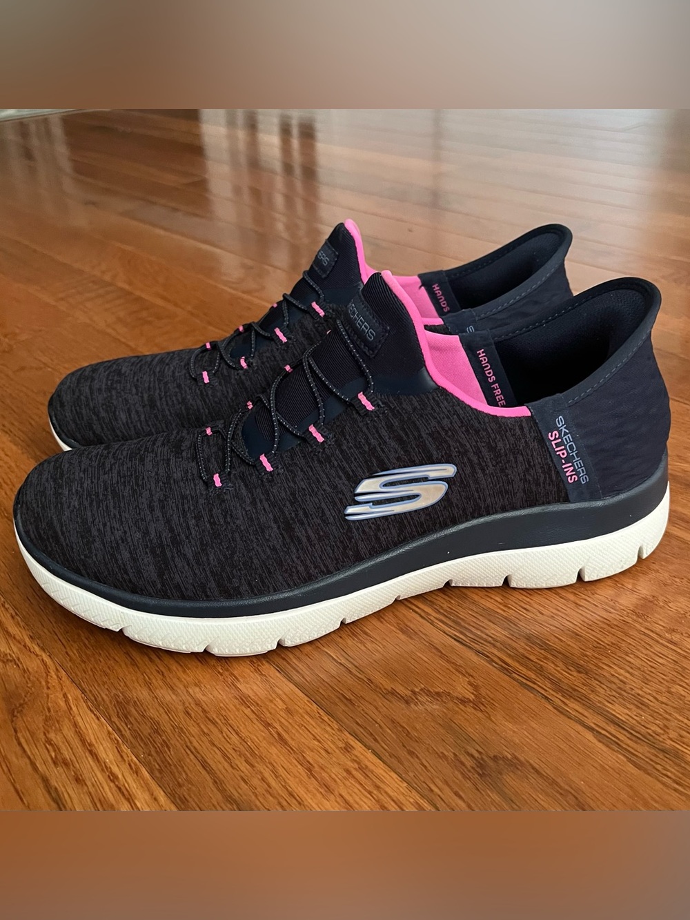 Skechers Slip-ins Summits Dazzling Haze Black Pink SN 149937 Size 8 EUC
